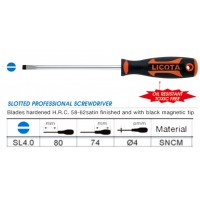 Slotted Professional Screwdriver SL4.0X80mm